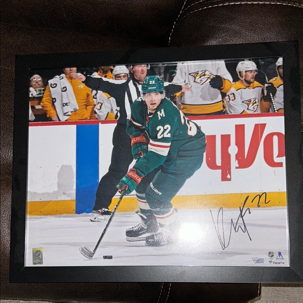 Signed Kevin Fiala framed picture